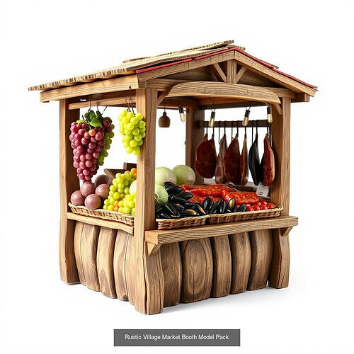 Rustic Market Stalls Pack 3