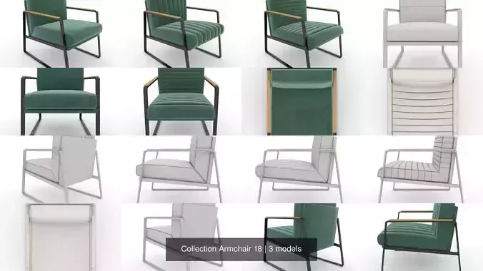 Collection Armchair 18 3D Model Pack