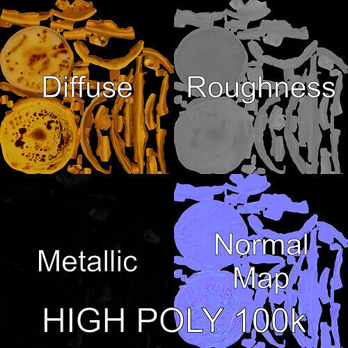 Pancake Stack D Model Pack Low-poly 3D model 3