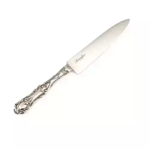 Ornate Silver Knife model pack Low-poly 3D model 2