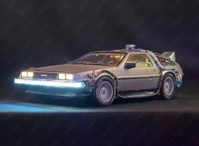 DELOREAN HQ Special 3Dprint design 1-8 Scale 530mm 3D print model 2