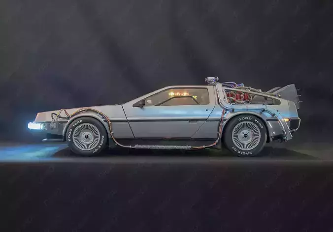 DELOREAN HQ Special 3Dprint design 1-8 Scale 530mm 3D print model 3