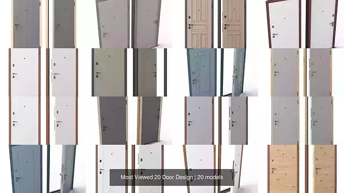 Most Viewed 20 Door Design 3D Model Pack