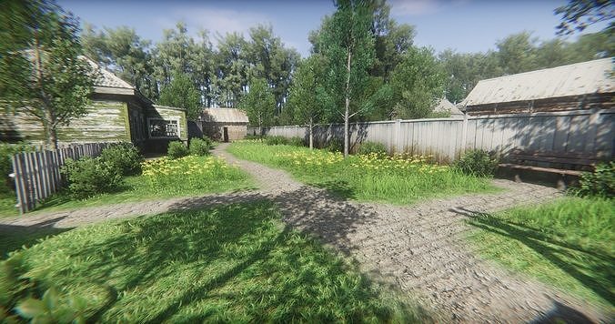 Rustic Environment For Unity Low-poly 3D model 3
