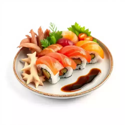 Gourmet Sushi Plate D Model Pack Low-poly 3D model