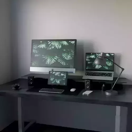 Modern Computer Desk 4 by Nikdox 3D model