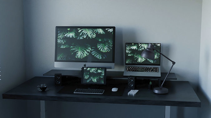Modern Computer Desk 4 by Nikdox  3D model 2