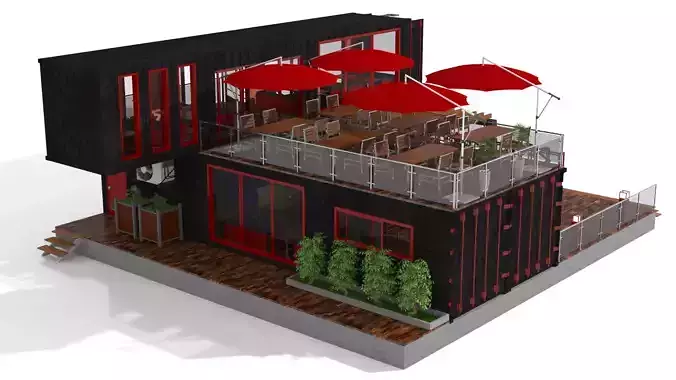 Container Restaurant 3D model 3