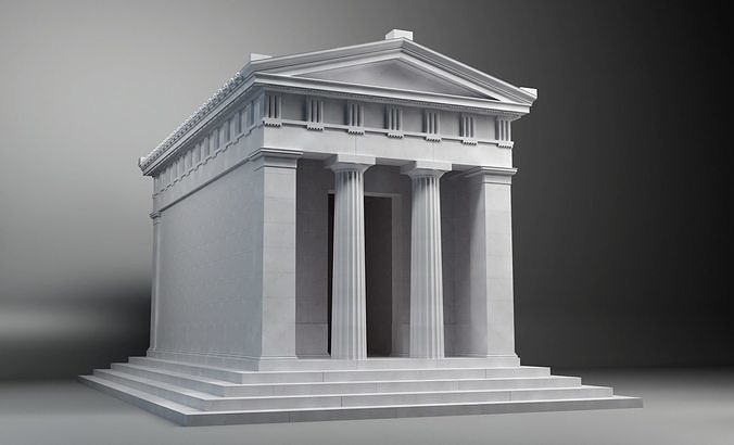 Temple of Diana Propylaea at Eleusis Greek Doric column 3D model 2