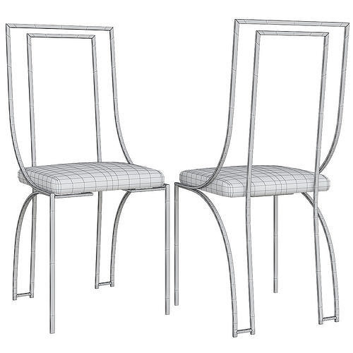 Chairs 3d model collection rattan chair Low-poly 3D model 3